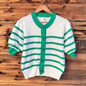 DRA LOS ANGELES | Green White Cardigan XS/S